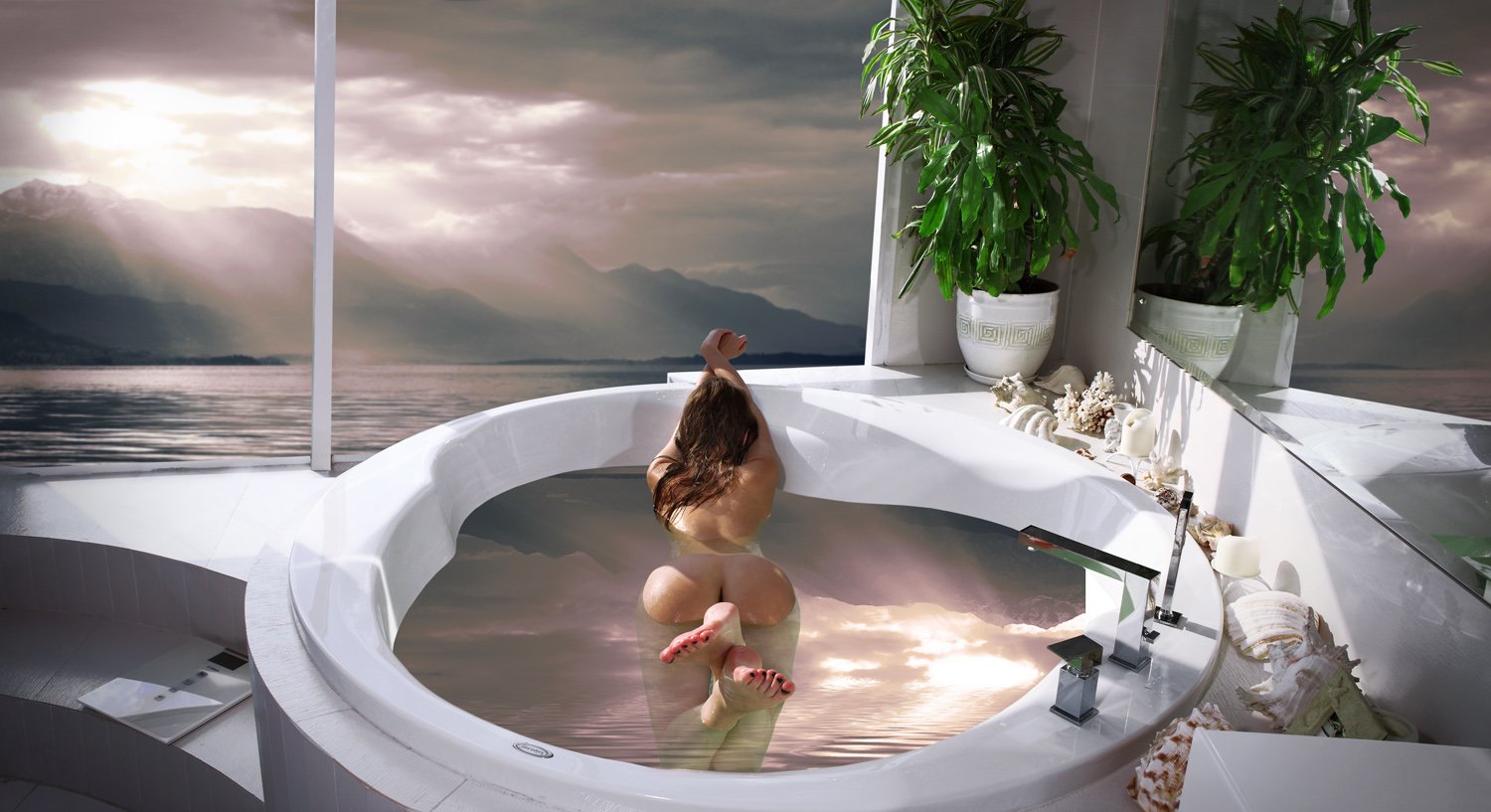 Голая девушка в ванне джакузи 19 фото