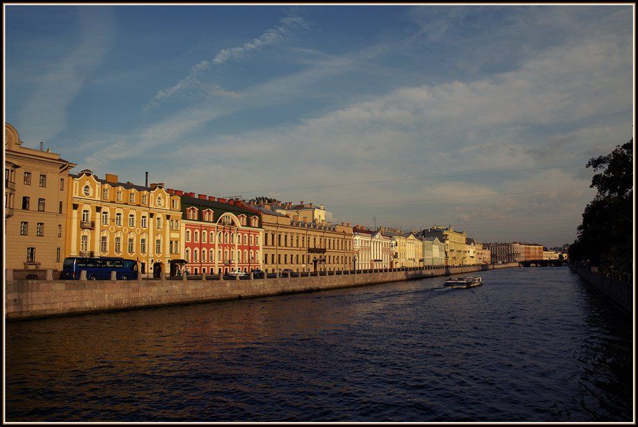 питер, фонтанка, набережная, вода, город, Капустин Николай