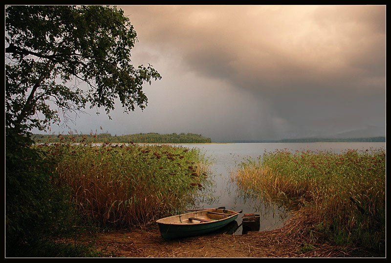 селигер, гроза, озеро, лето, лес, лодка, Anna Fomicheva