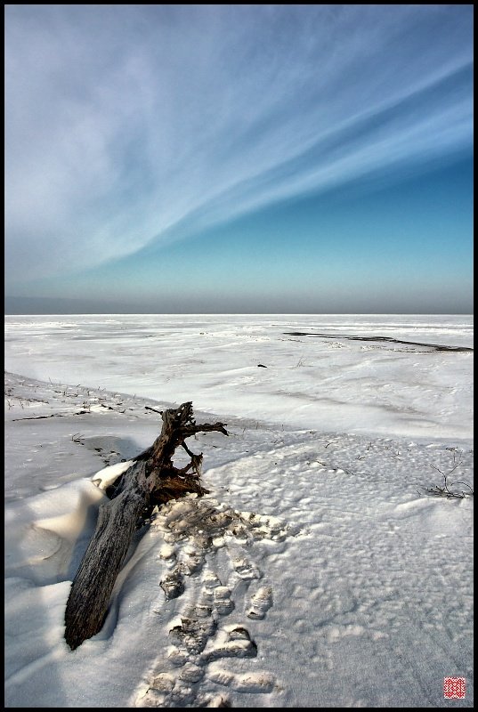 Зима, залив, снег, Эстония, Cairns