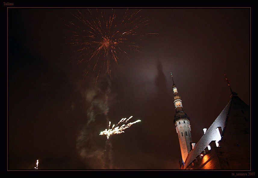 Таллин, Новый год, ночь, tasamaya