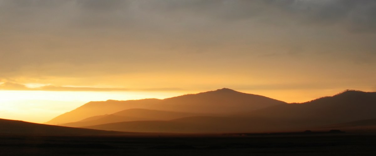 Монголия, закат, горы, Олег Шубаров