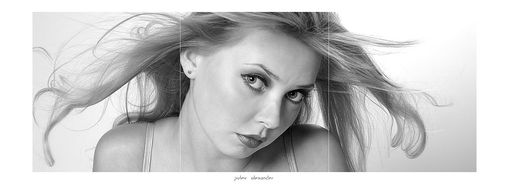 блондинка,модель,фотомодель,портрет,глаза,триптих, Александр Путев