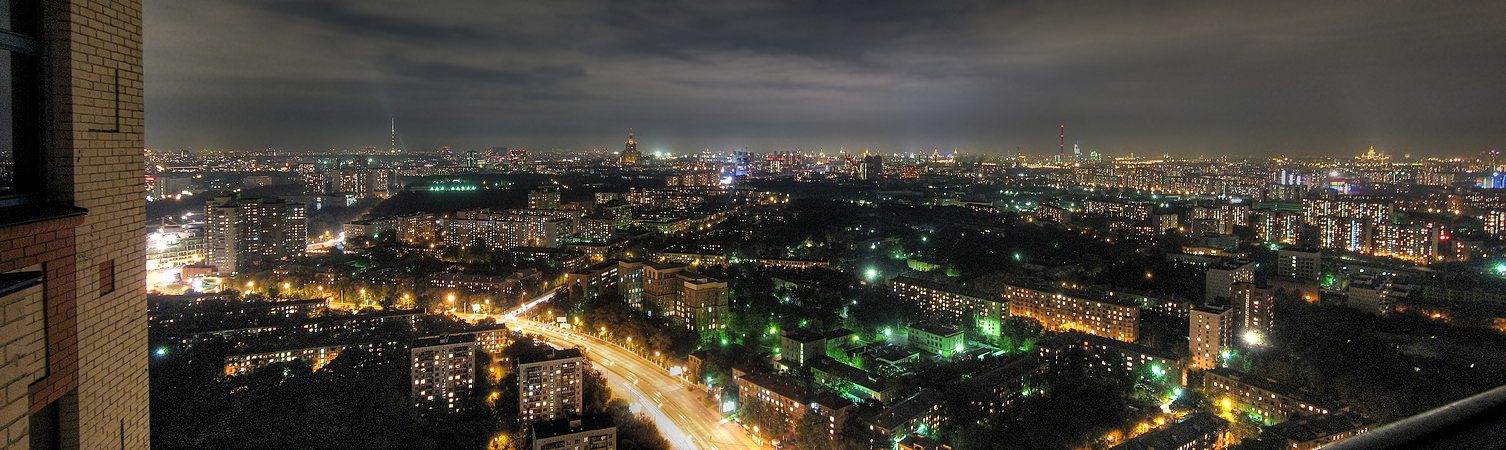 Москва, Алые Паруса, ночь, панорама, HDR, Gorshkov Igor_Feanorus