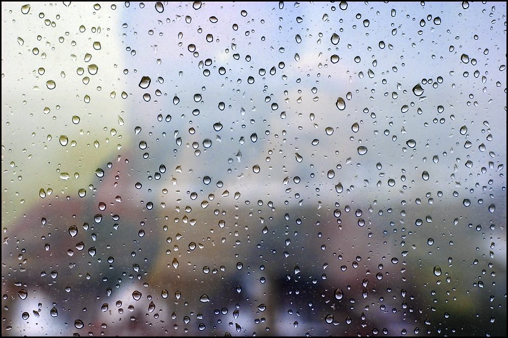Дождь, капли на стекле, Самолинов Андрей