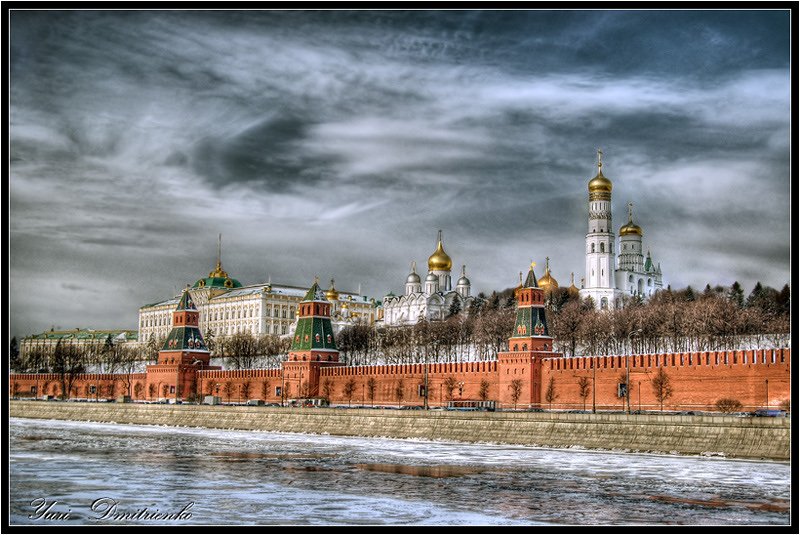 моква река кремль столица хдр moscow river hdr kremlin, Yuri Dmitrienko