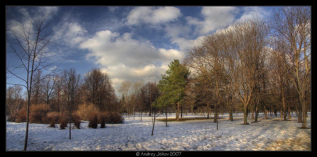 москва весна март снег девевья небо облака пейзаж photohunter, Андрей Житков