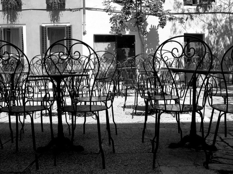 стулья,  столы, пусто, тени, s4v4