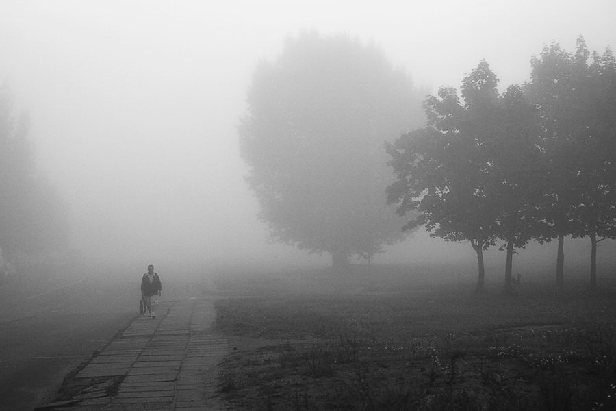 утро, туман, бабушка, Игорь Головачев