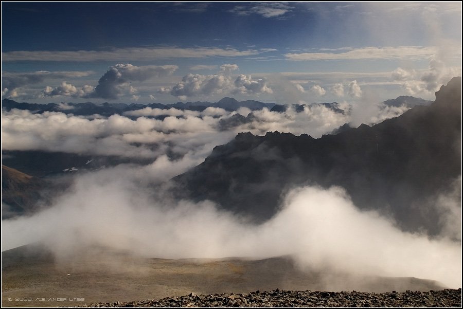 горы,облака,камчатка, Александр Лицис