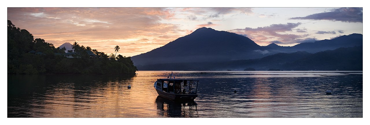 индонезия, сулавеси, вулканы, закат,лодка, дайвинг, Torchuck