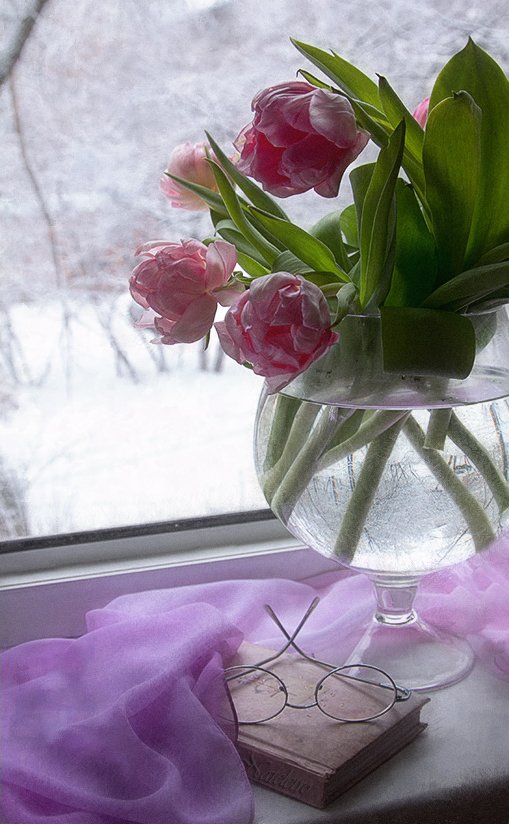 натюрморт, цветы, , тюльпаны, зима, весна, Наталья Кузнецова (Nateletro)