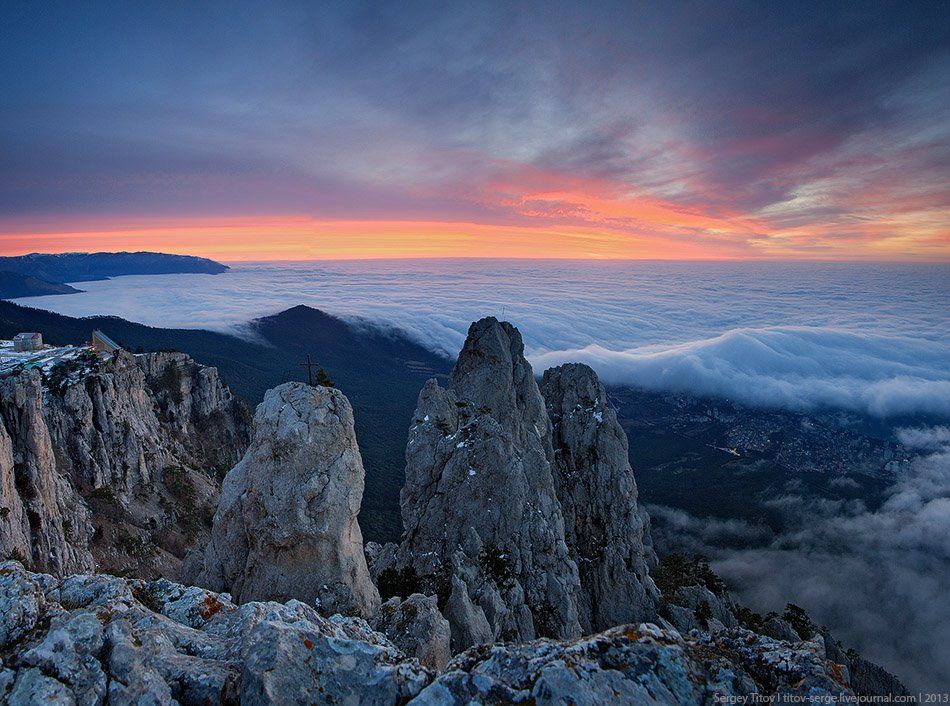 крым, горы, туман, ялта, облака, ай-петри, Serge Titov