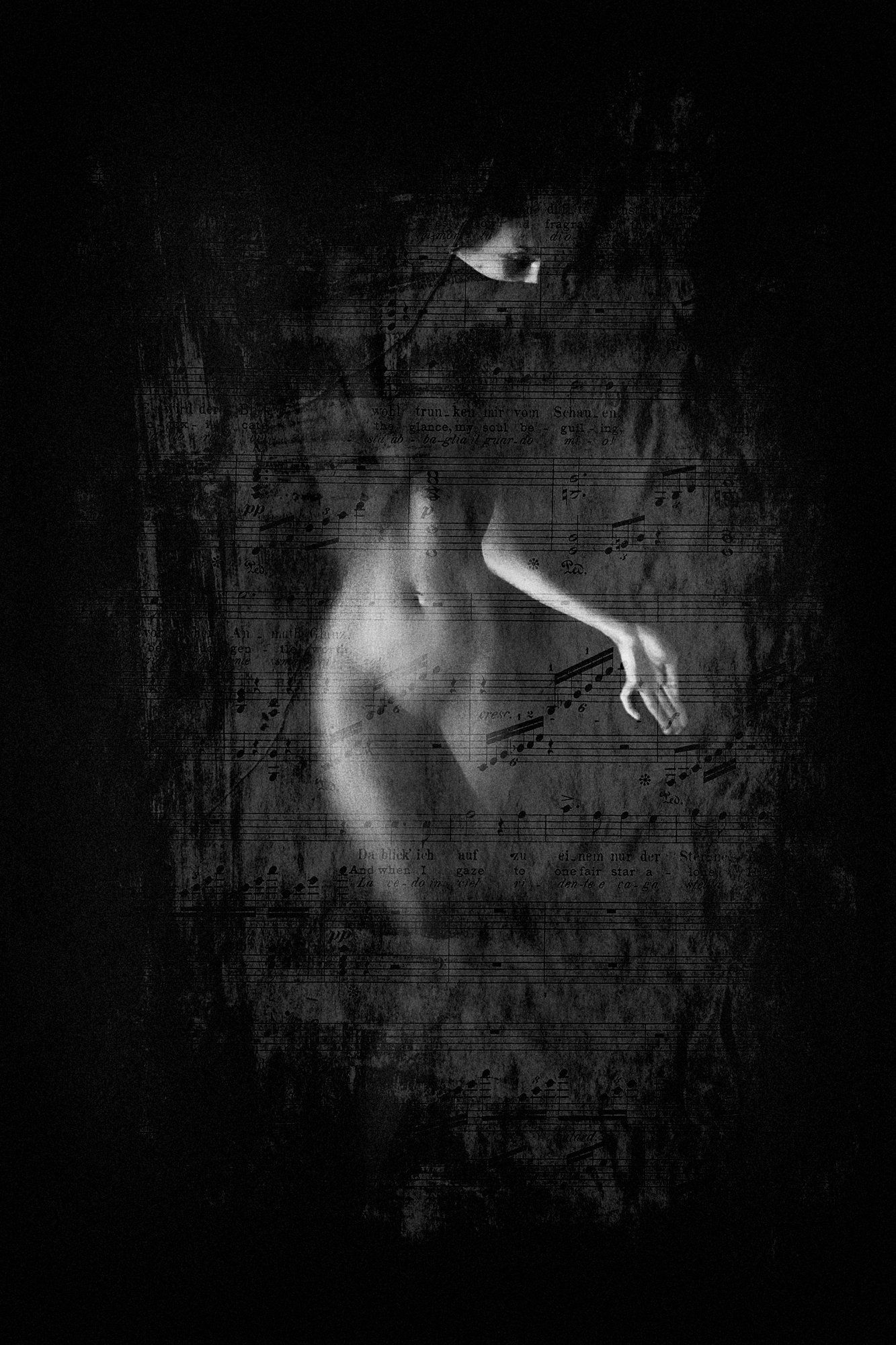 woman, portrait, nude, black and white, art, conceptual, Руслан Болгов (Axe)