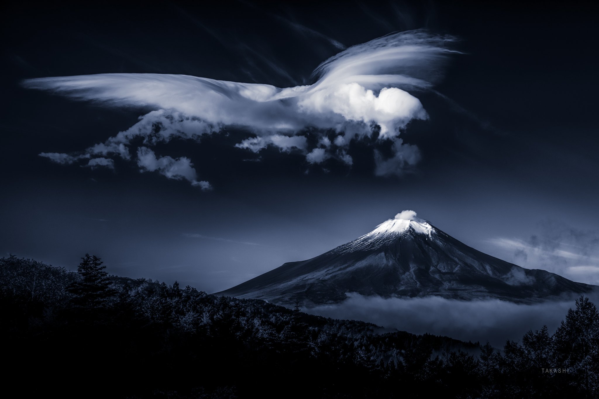 Fuji,Japan,mountain,cloud,phoenix,amazing,fantastic, Takashi