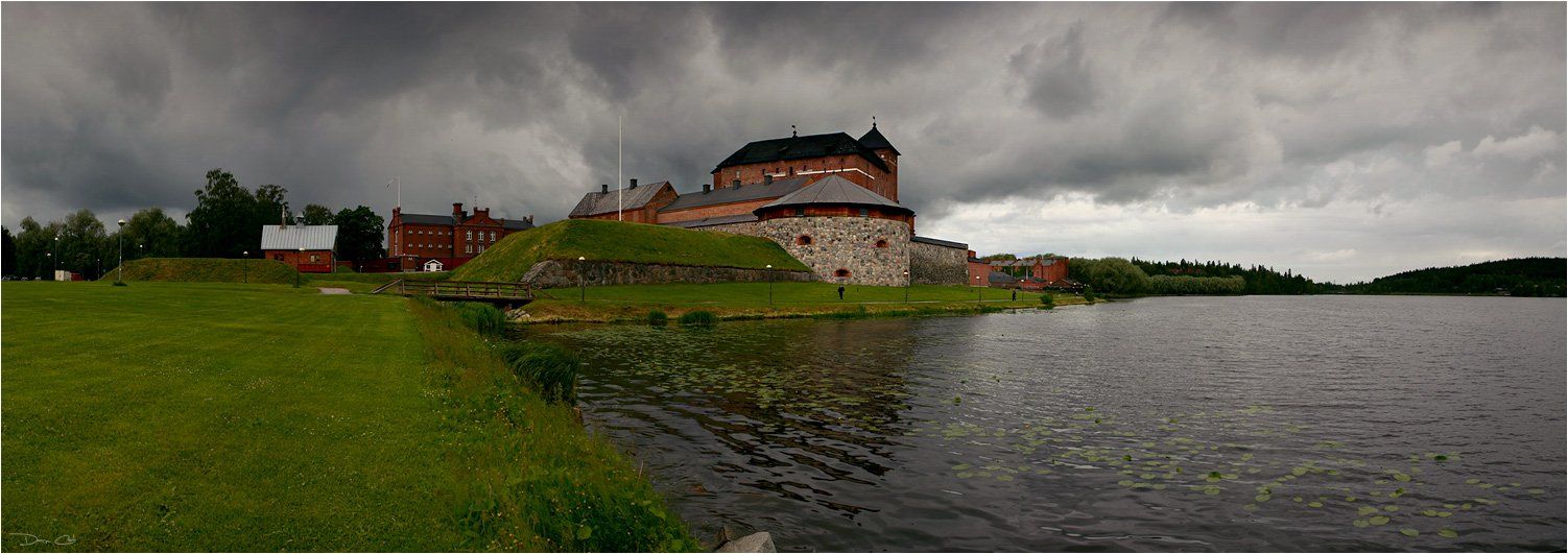финляндия, крепость, непогода, панорама, озеро, тучи, Darn Cat