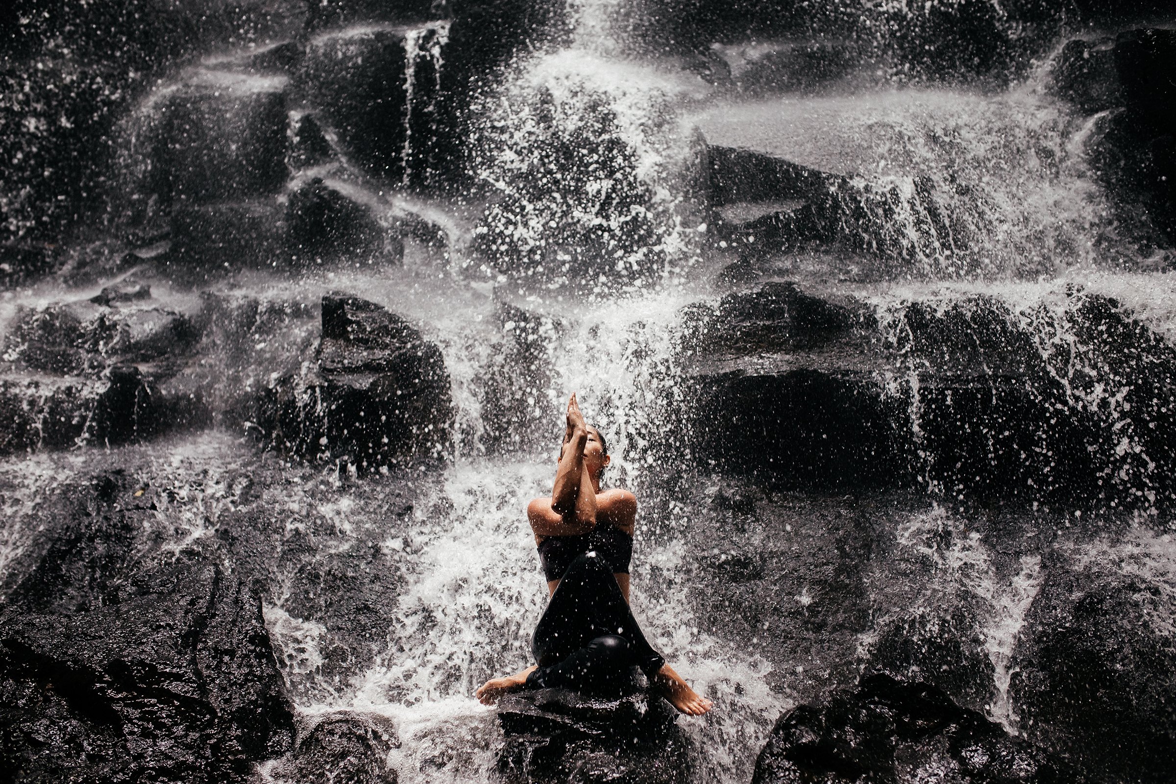 йога водопад бали джунгли yoga waterfall jungle Bali Ubud, Роман Дегтярев
