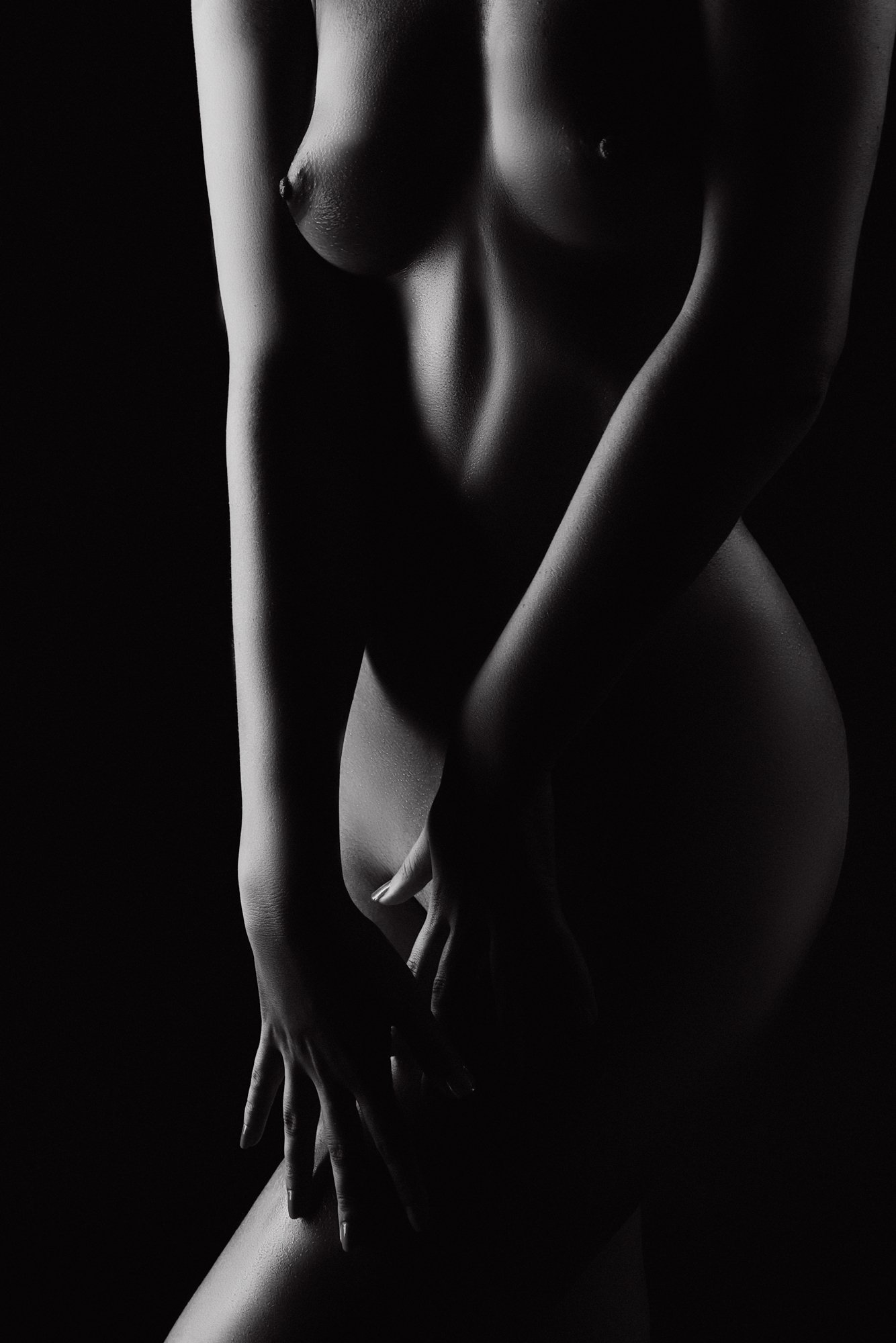 woman, portrait, nude, studio, black and white, Руслан Болгов (Axe)