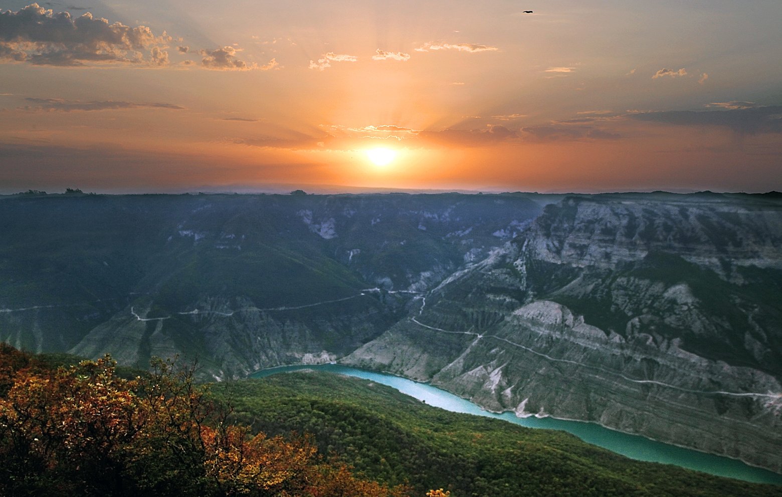 сулак,каньон,река,вода,горы,дагестан,закат,, Marat Magov