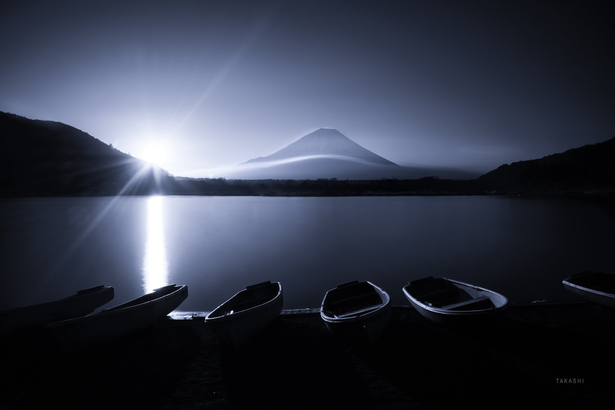 Fuji,Japan,mountain,cloud,lake,water,sunrise,sunshine, Takashi