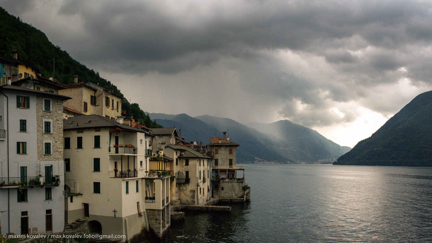 como lake, europe, italy, architecture, cloud, house, lake, landscape, mountain, nature, panorama, rain, shore, summer, water, европа, италия, комо озеро, архитектура, берег озера, вода, гора, дождь, дом, лето, облако, озеро, панорама, пейзаж, природа, ту, Максим Ковалёв