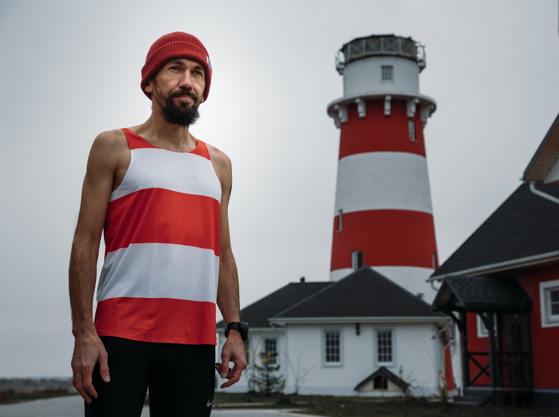 lighthouse,маяк,man,runner,outdoor,sport,shore,sea,gri, Алексей Гусев