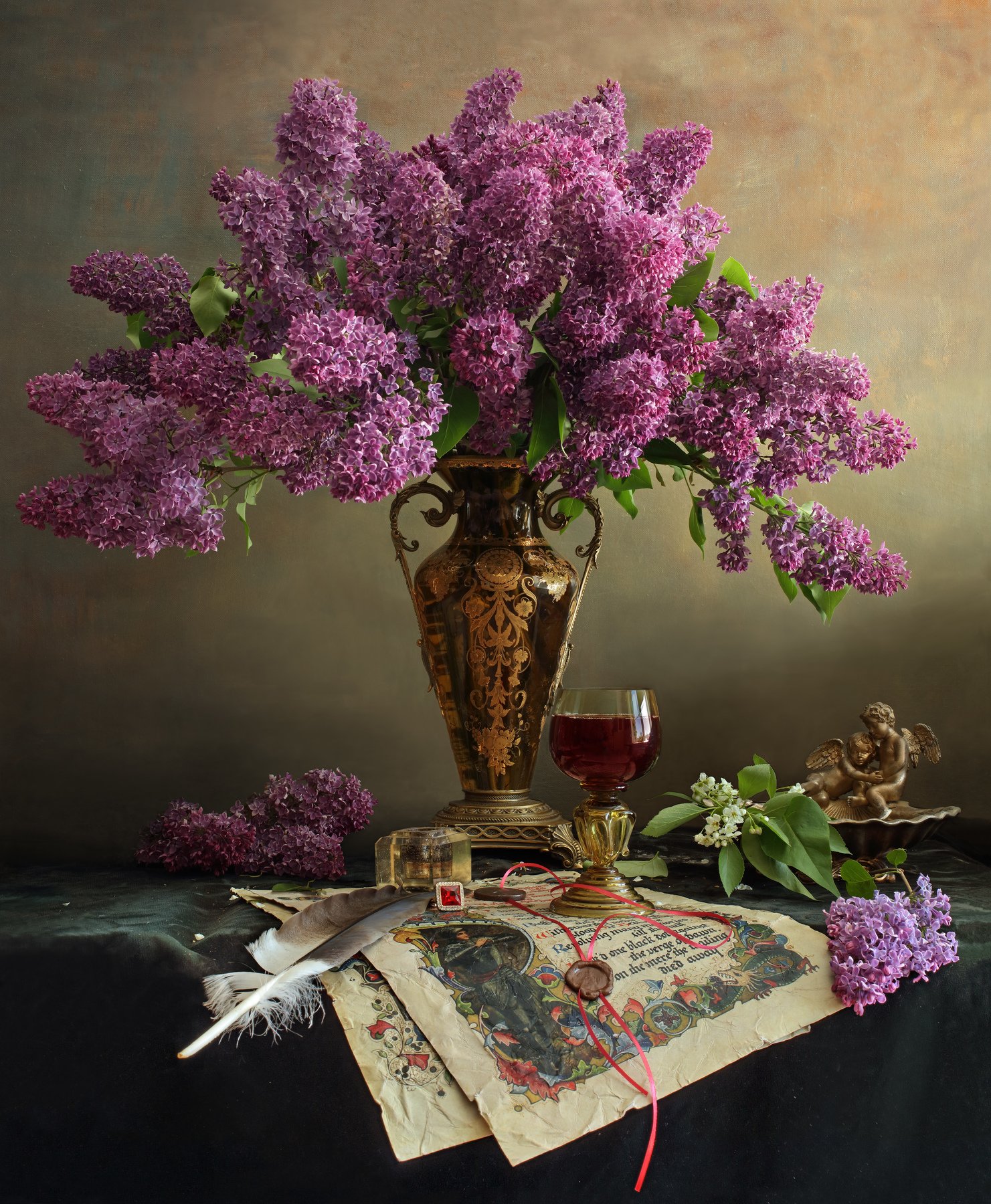 сирень, цветы, букет, ваза, весна, Андрей Морозов