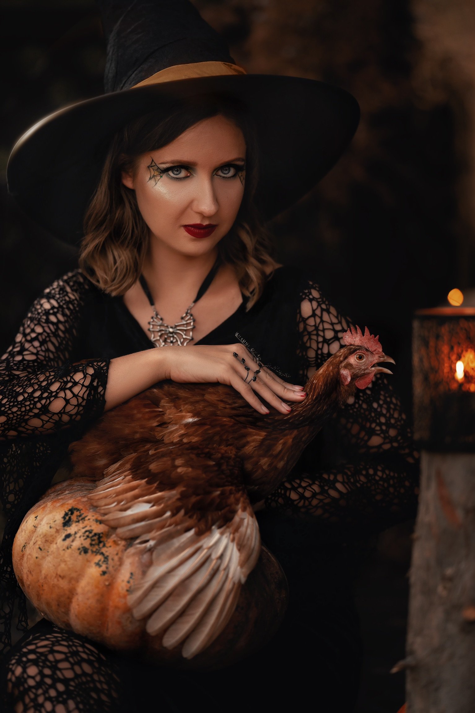 ведьма колдунья курица портрет животные магия, Виктория Кузнецова
