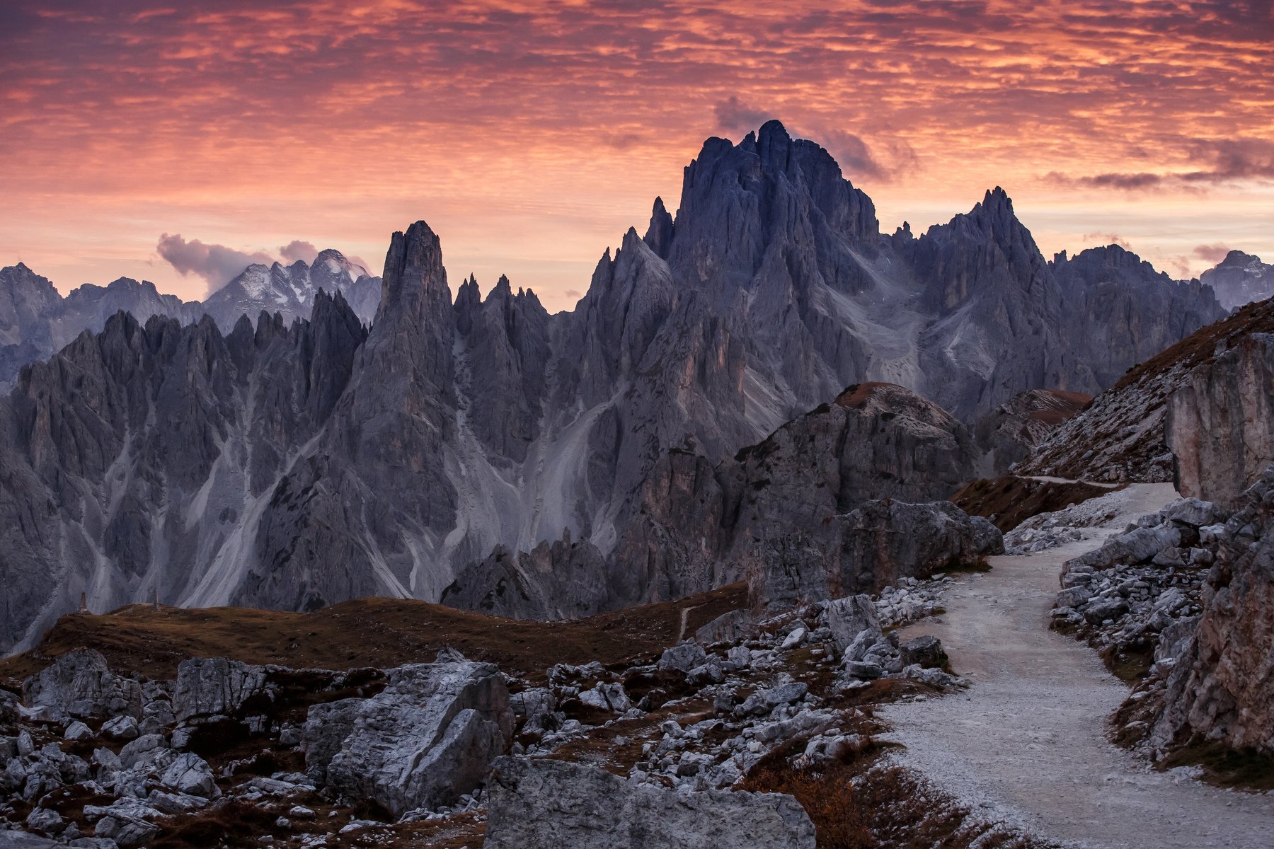 dolomites, italy, dolomiti, доломиты, закат, италия, тре чиме ди лаваредо, tre cime di lavaredo, альпы, Константин Корешков