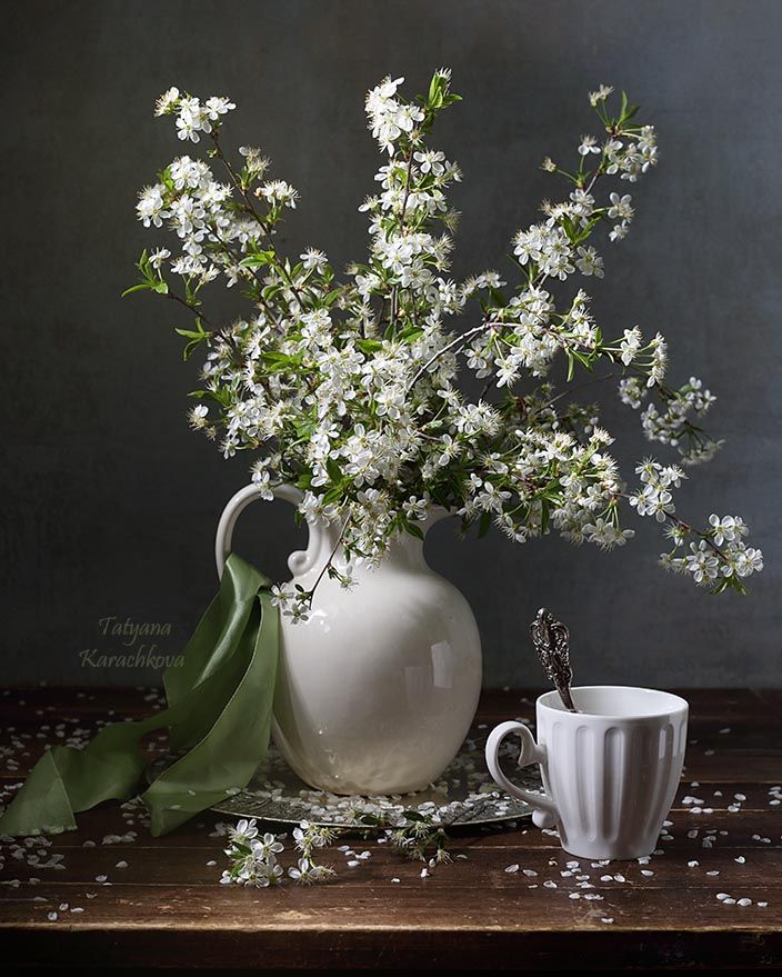 натюрморт, цветы,весна, белый, Tatyana Karachkova