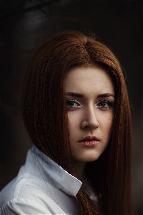 red hair, portrait, girl, Данила Лопаткин