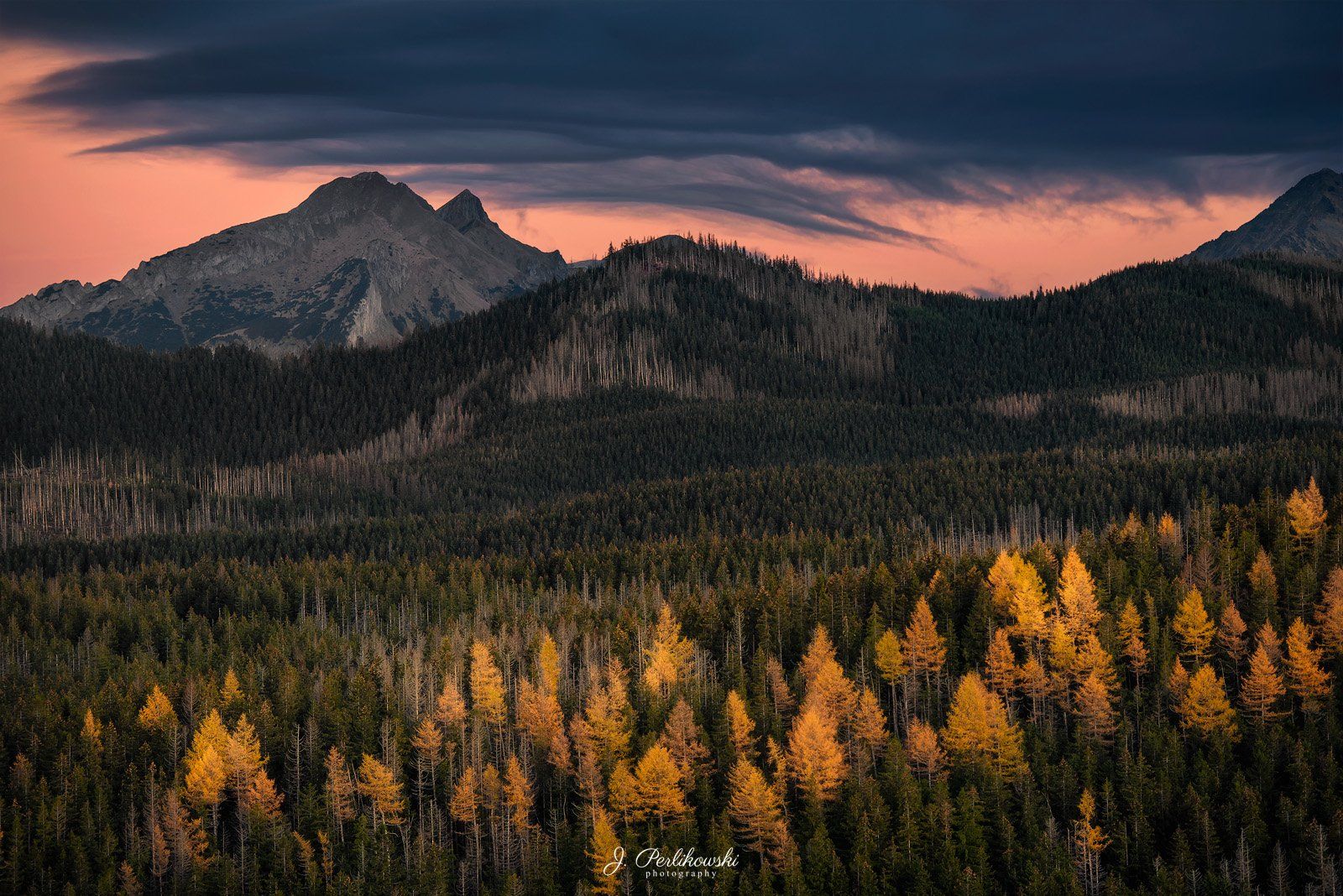 Tatras, Tatra mountains, sunset, autumn, mountains, mountain, forest, colours, autumn colours, , Jakub Perlikowski