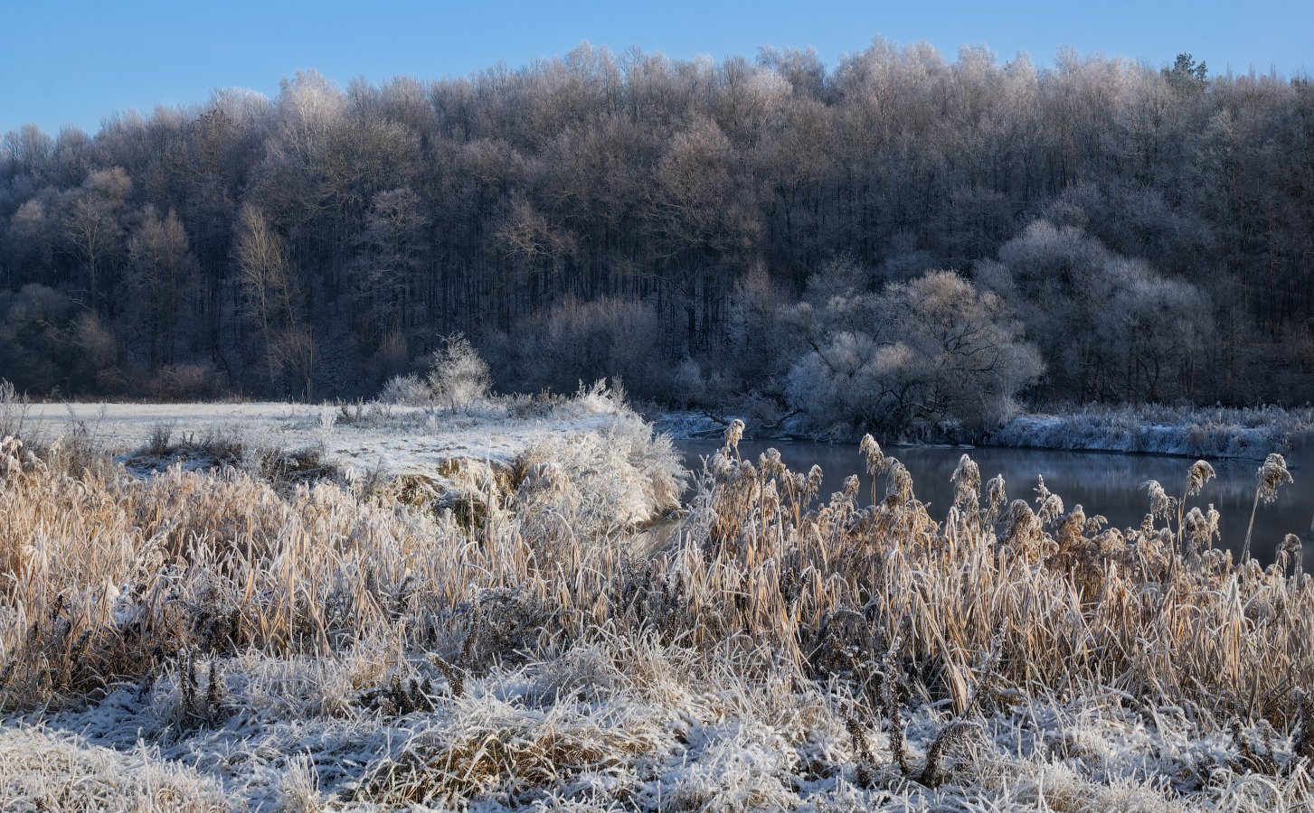 зима, река, полдень,, Сергей Шабуневич