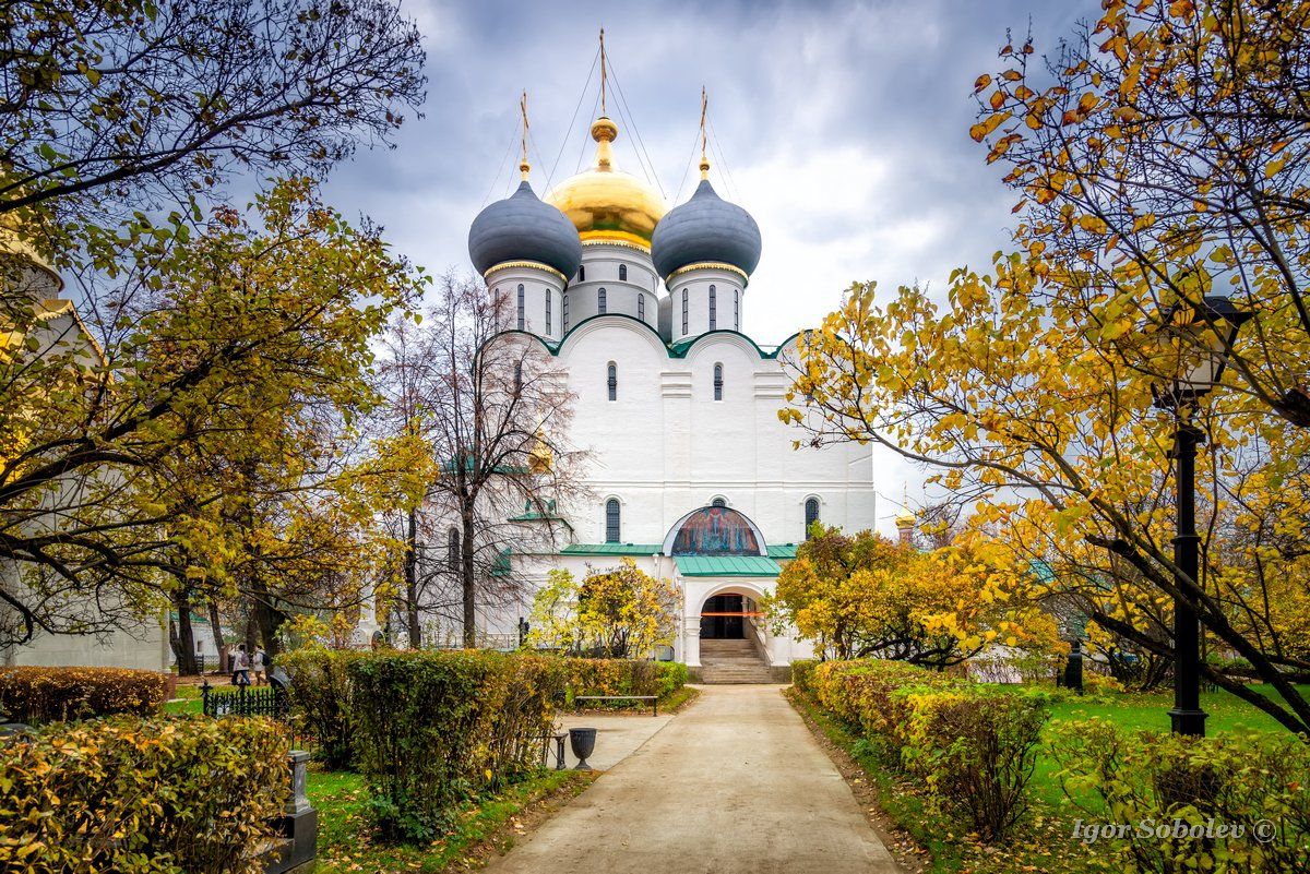 смоленский собор, новодевичий монастырь, москва, осень, Игорь Соболев