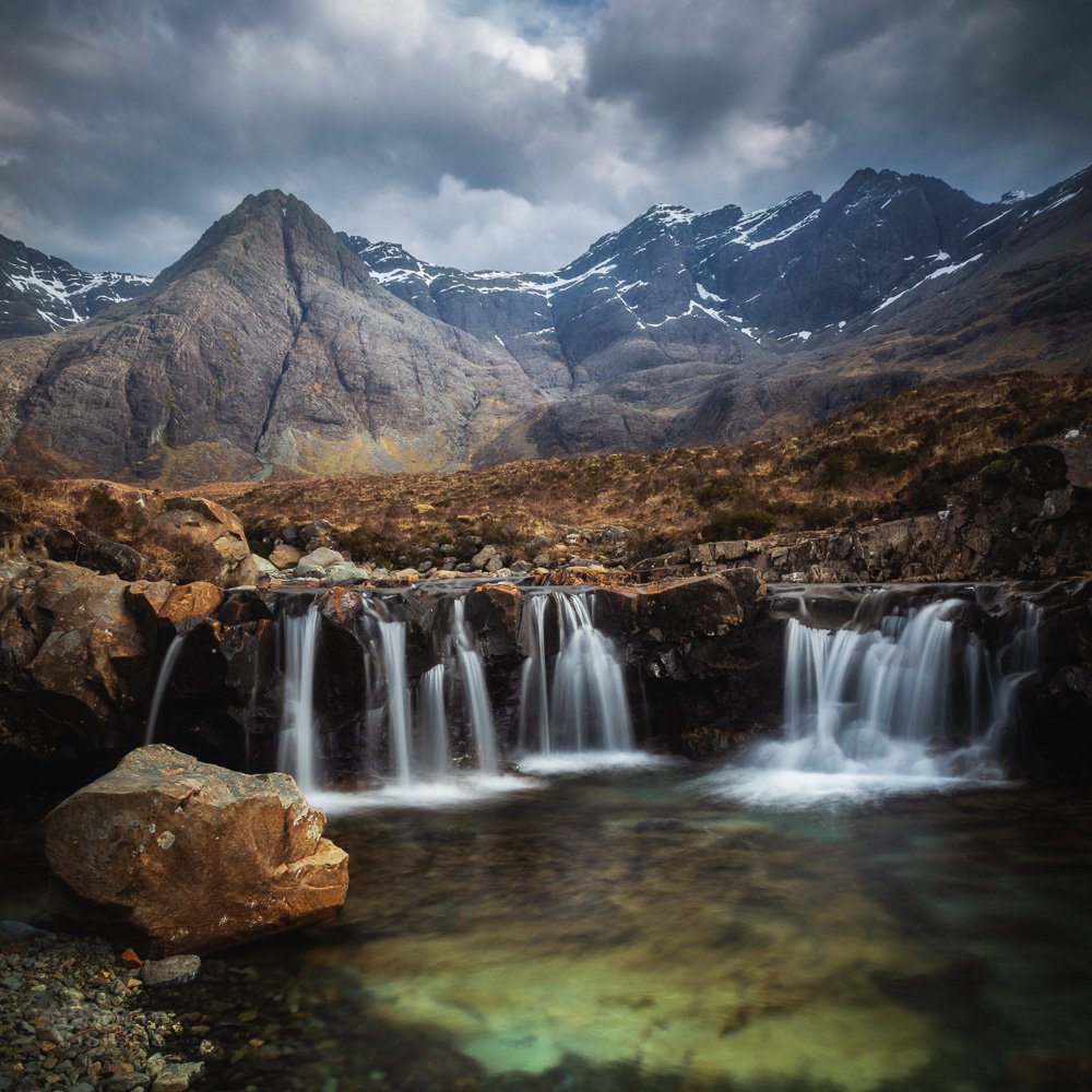 fairy pools,waterfall,scotland,highlands,isle of skye,skye,mountains,river,, Adrian Szatewicz