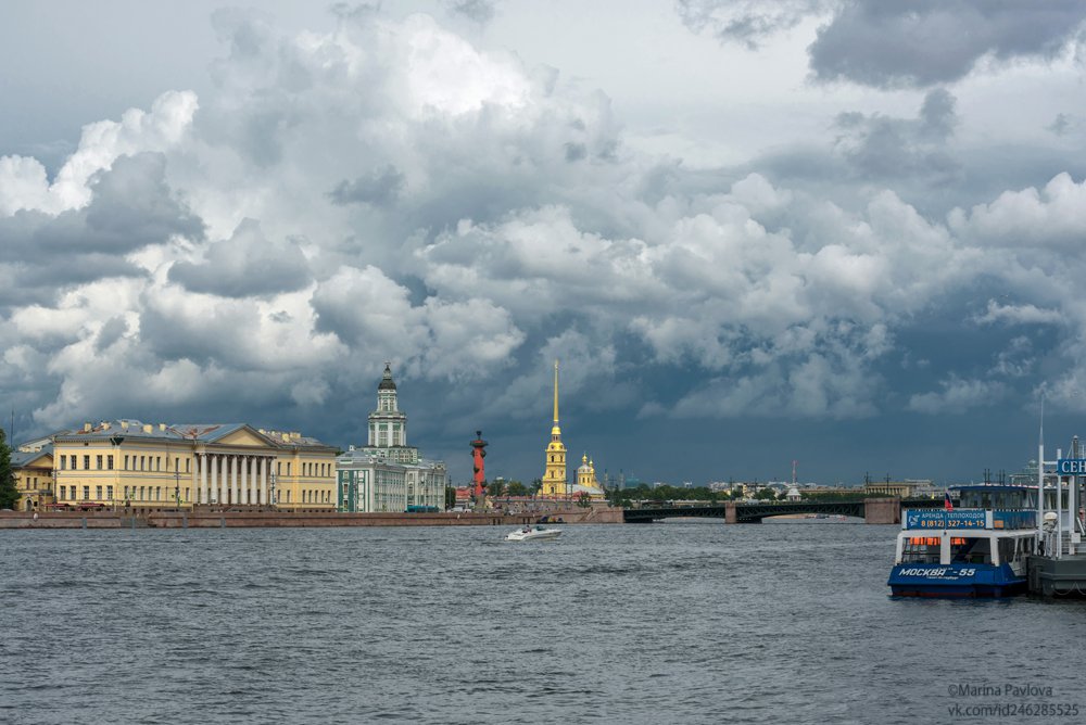 Набережная Невы Петропавловская крепость