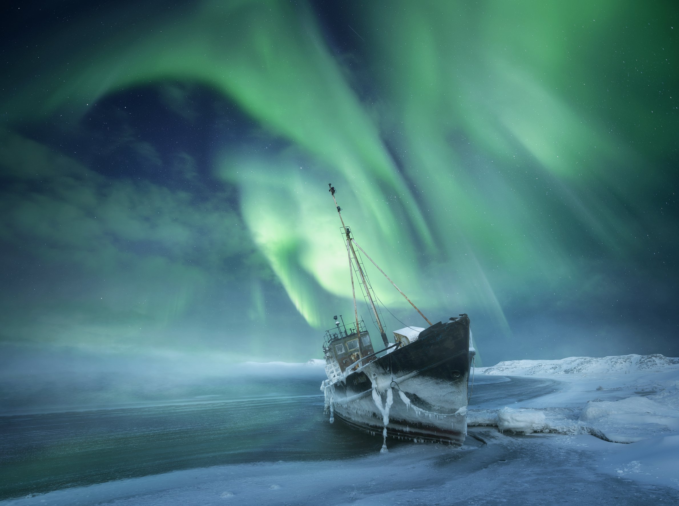 aurora borealis, северное  сияние, полярное сияние, кольский  полуостров, териберка, teriberka,  Aleksey R.