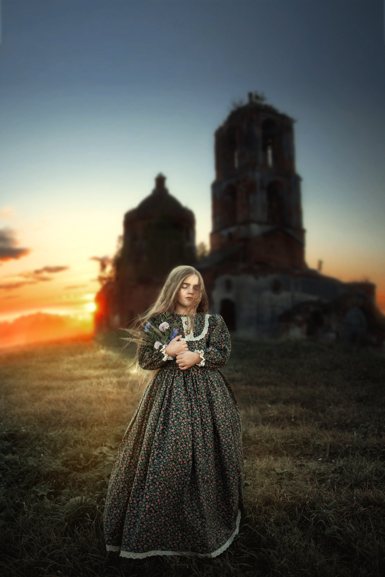 Девочка, закат, Gulya Malikova