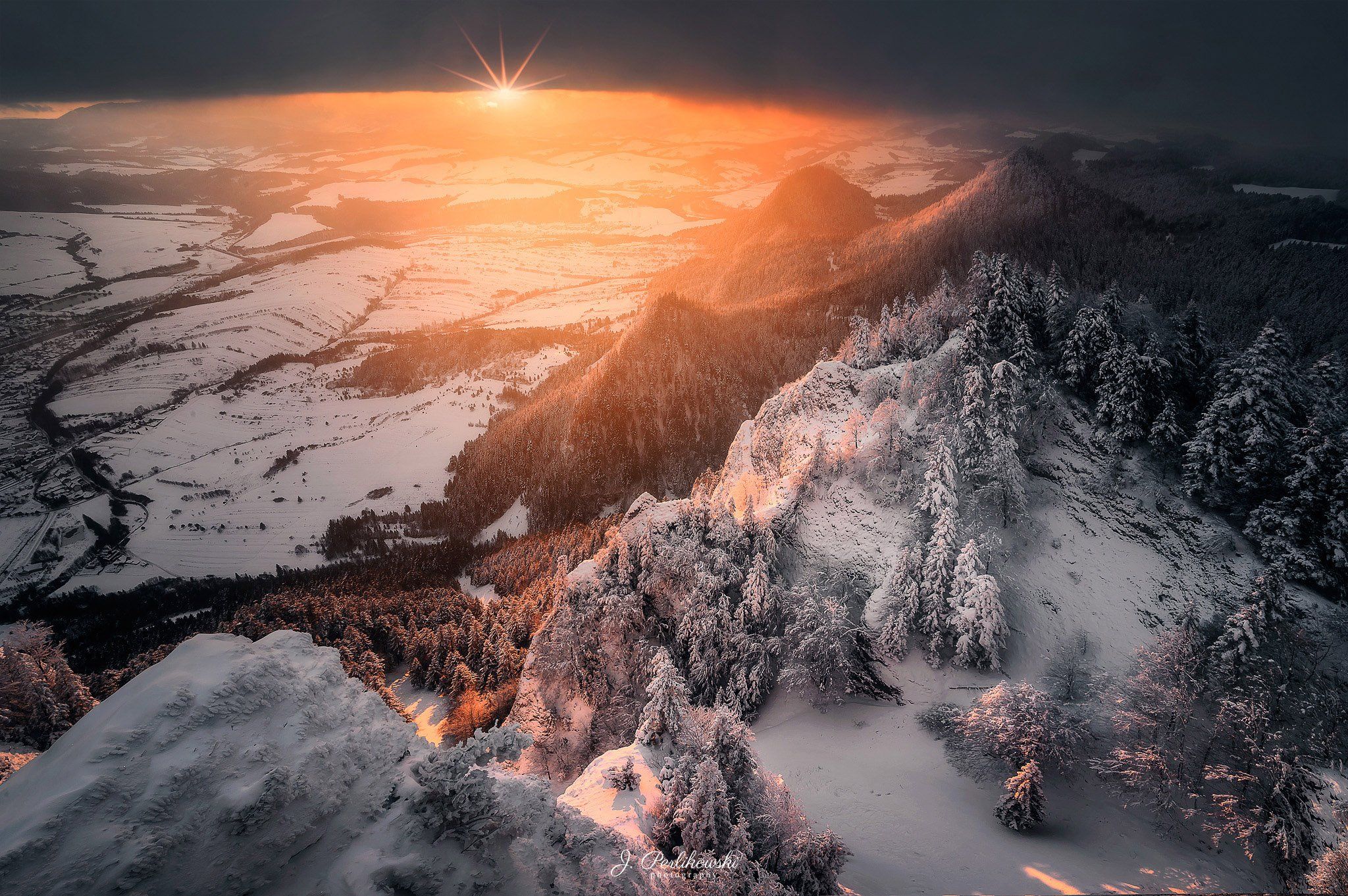 mountains, mountain, pieniny, poland, slovakia, sunset, landscape, colours, light, Jakub Perlikowski
