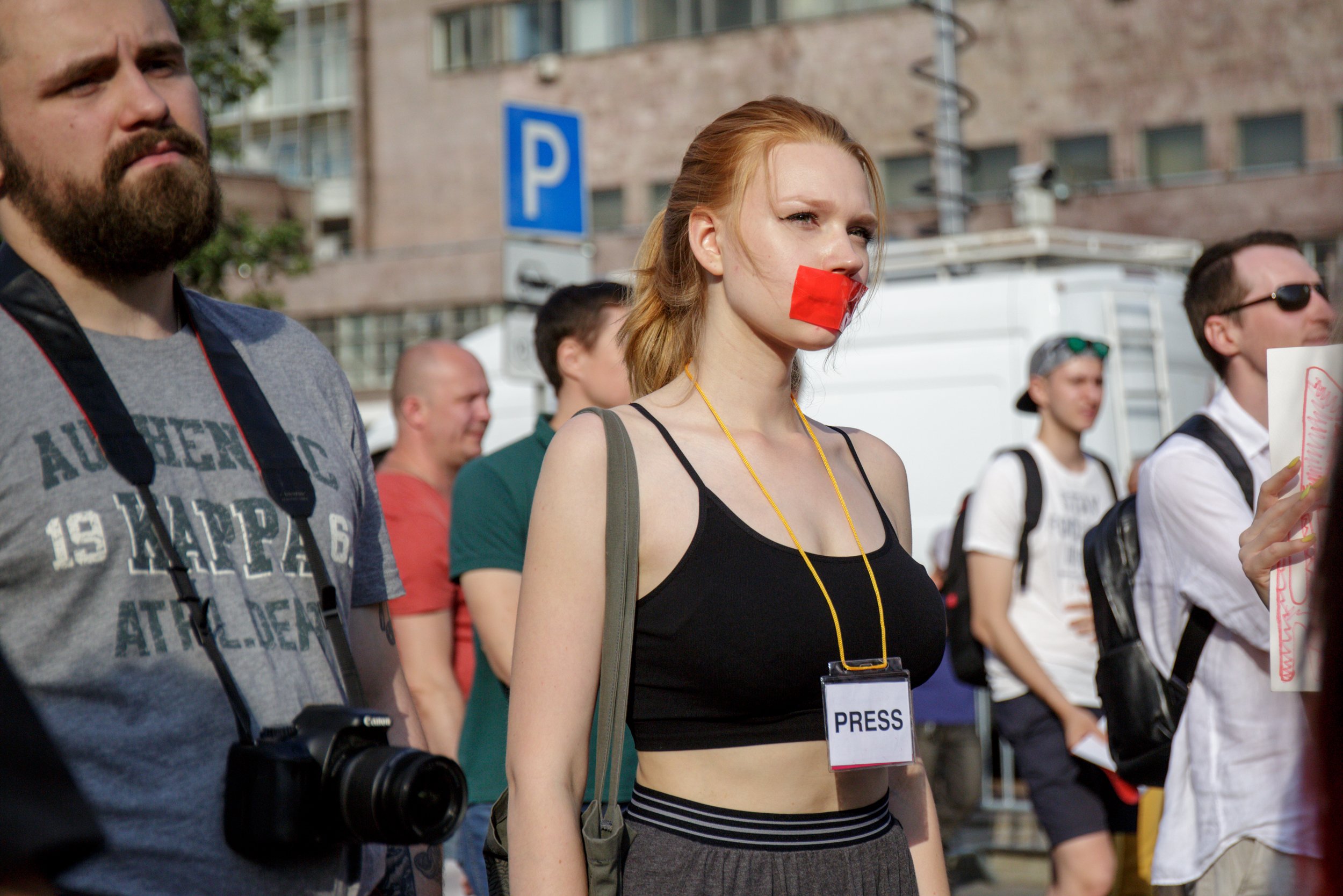 иван голунов, стрит, митинг, москва, люди, репортаж, протест, пресса, Ирина Болдина