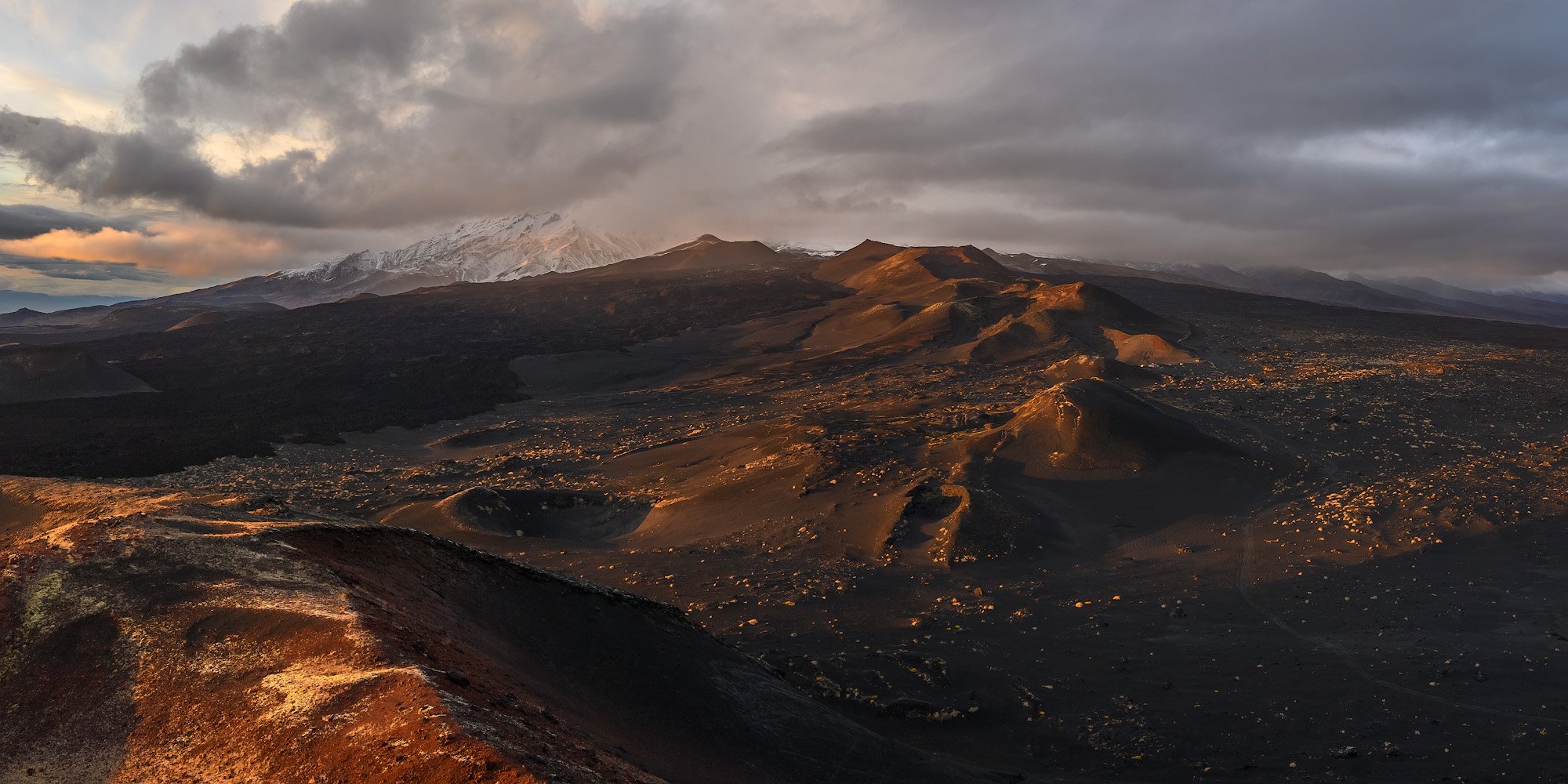 камчатка, вулкан, пейзаж, природа, россия, дальний восток, панорама, закат, kamchatka, volcano, landscape, nature, russia, far east, panorama, sunset, Алексей Королёв