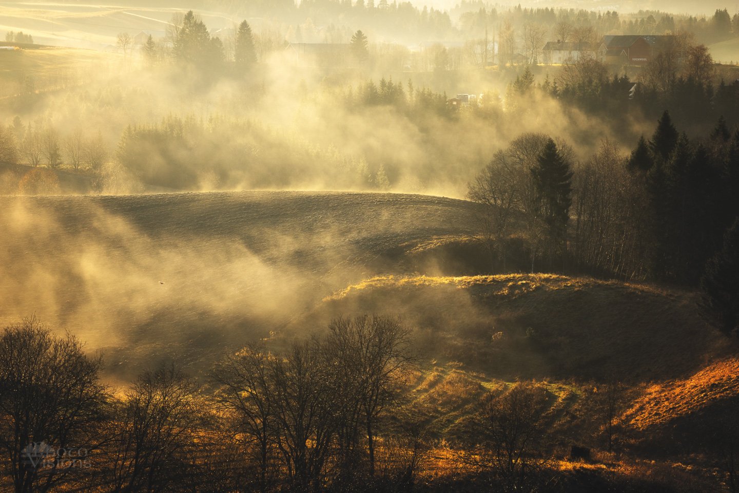autumn,norway,morning,sunrise,fog,mist,rural,, Adrian Szatewicz