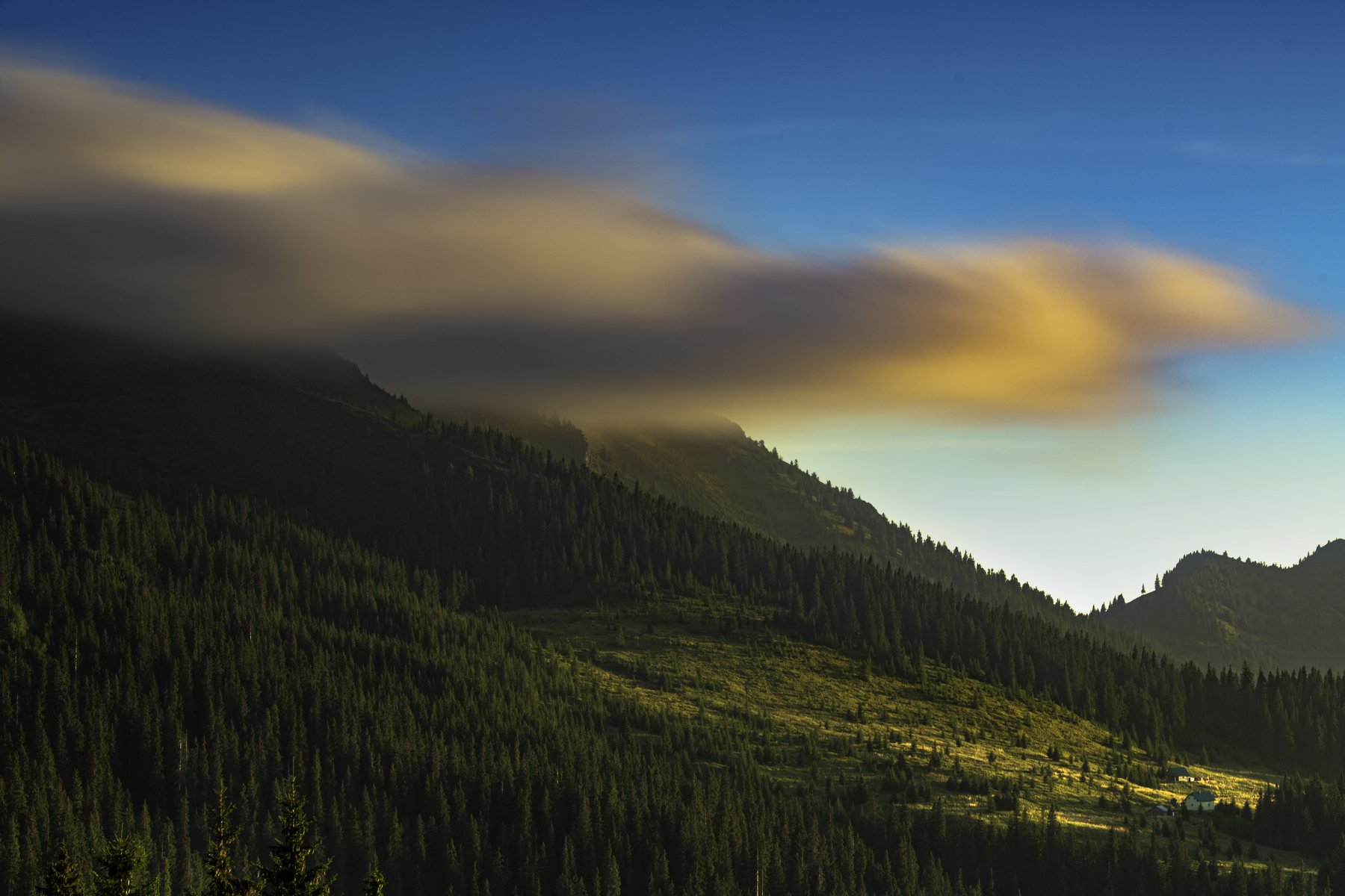carpathian, mountains, sunset, clouds, long exposure, Denys Makogon