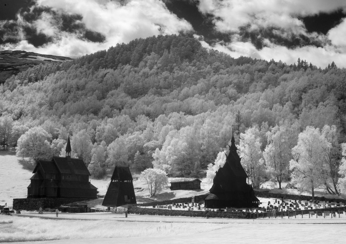 ставкирха, ставкирха в боргунде, норвегия, кирха, церковь, деревянная церковь, горы, природа, инфракрасная фотография, ir, Сергей Козинцев