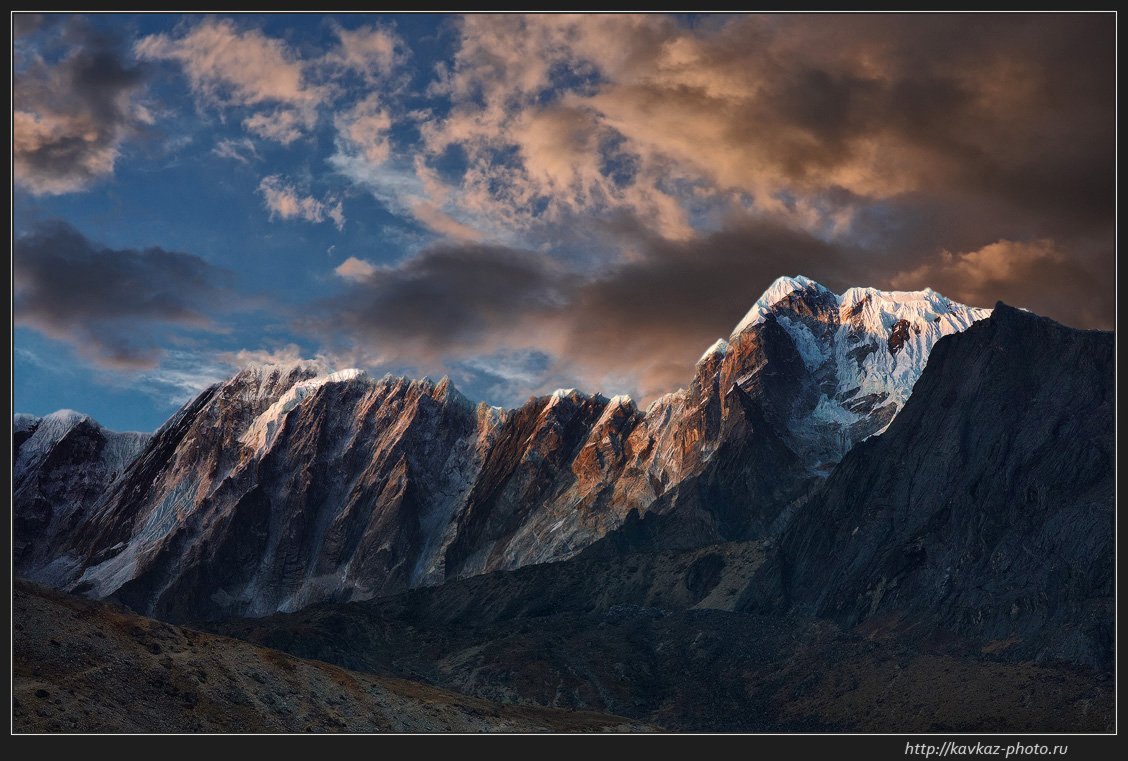 непал, горы, лобуче, закат, Николай Стюбко