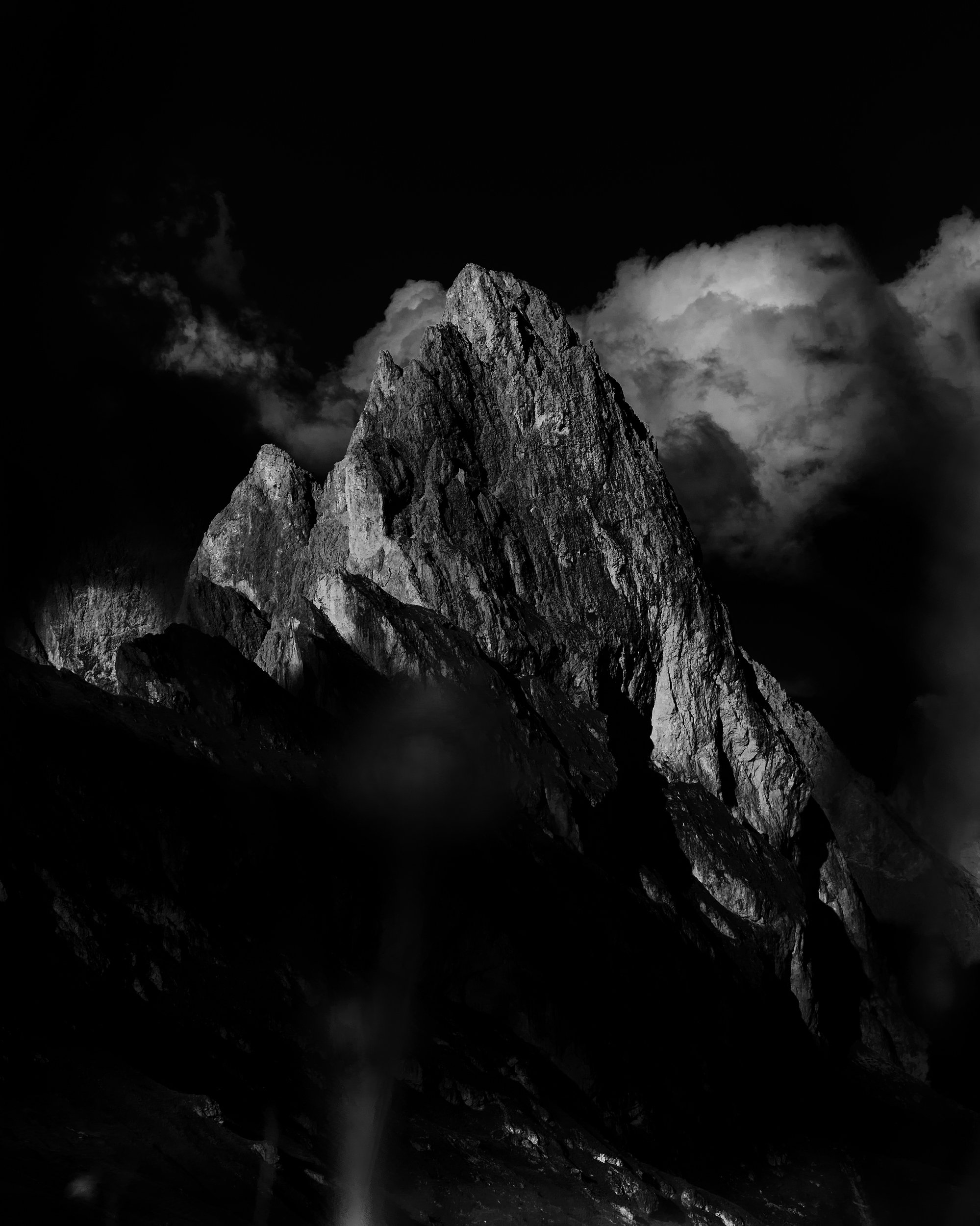 black, white, bw, mountains, dramatic, italy, dolomites, dolomiti, Martin Balko