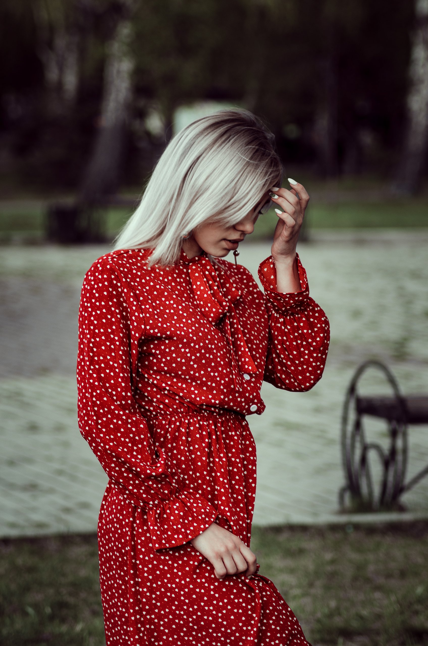 Платье красное в белый горошек - описание, цена, фото. | Купить в Москве.