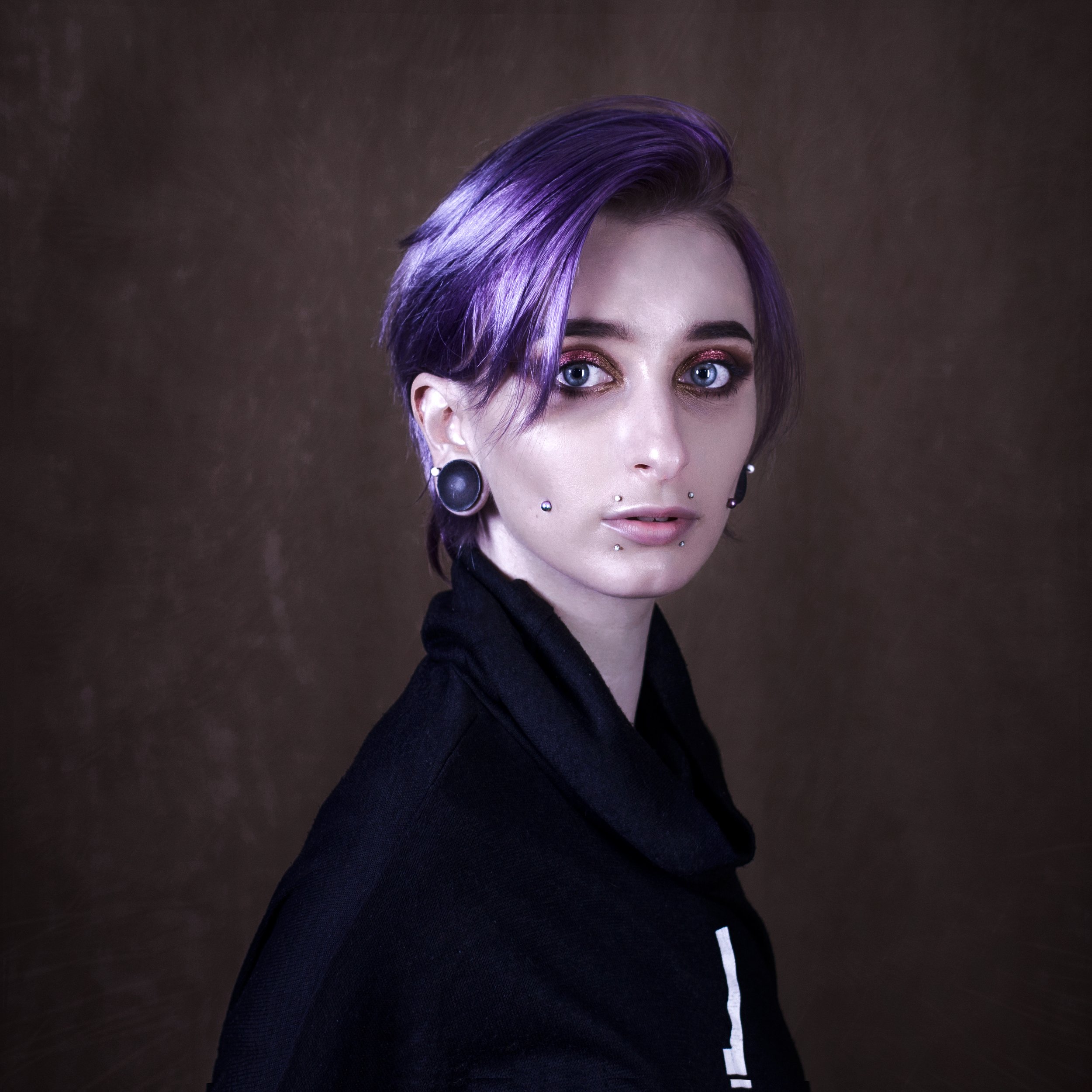 purple piercing punk eyes girl nikon, Евгений Вознюк