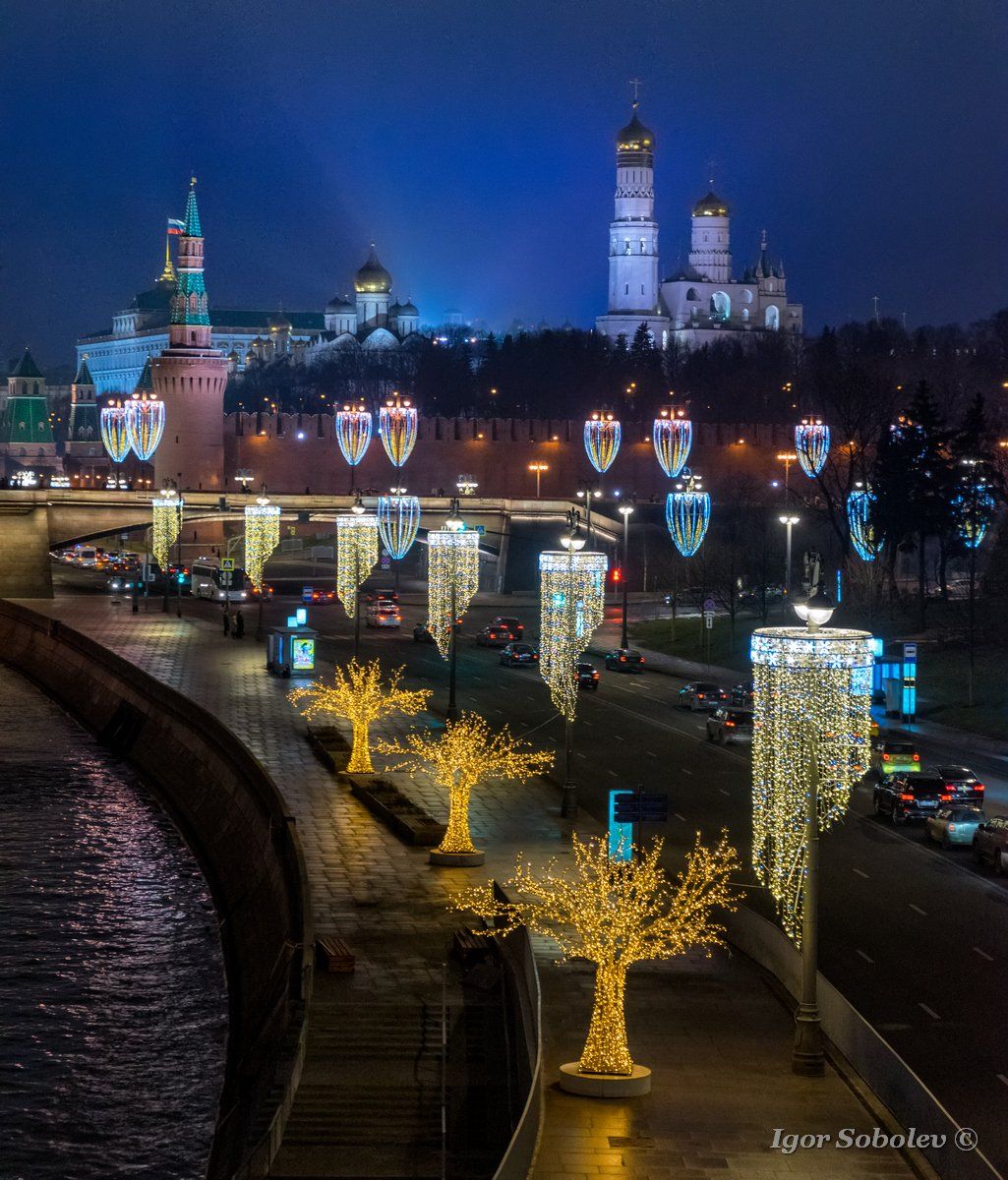 москва, новый год, зима, кремль, Игорь Соболев