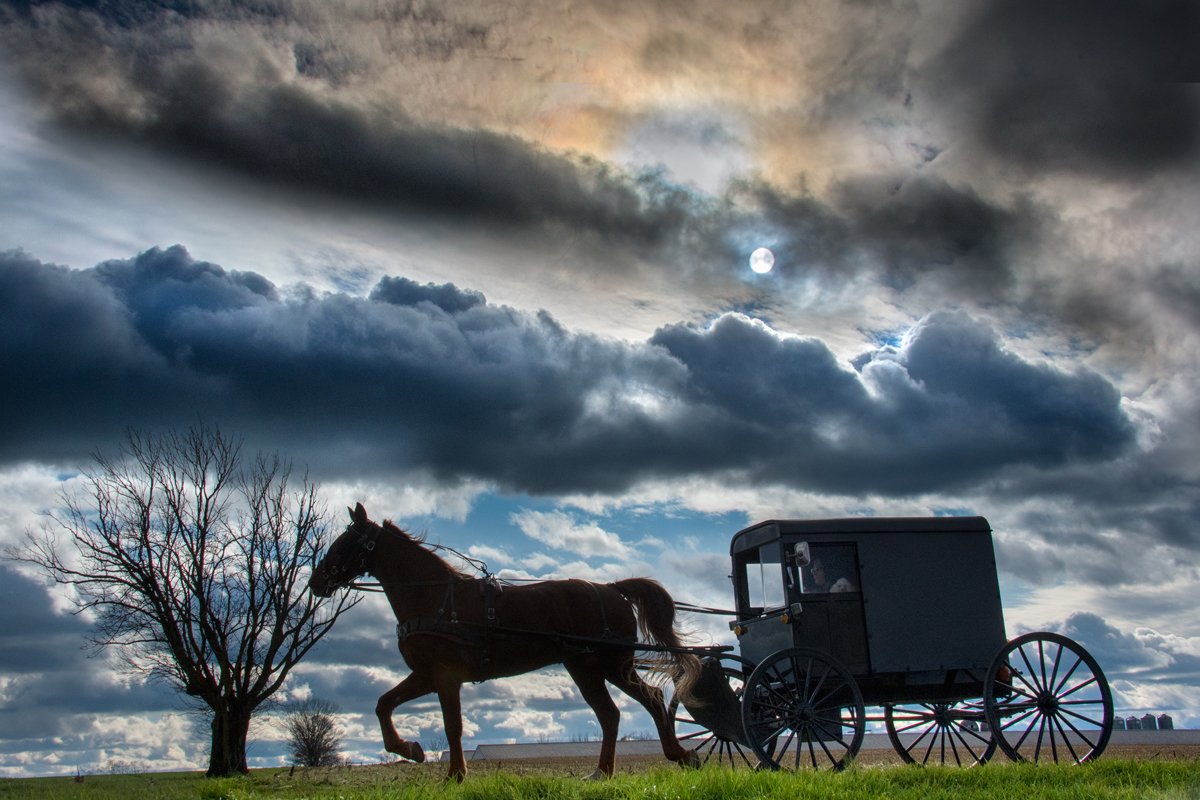 amish, lancaster county, pa, clouds, Donald Reese